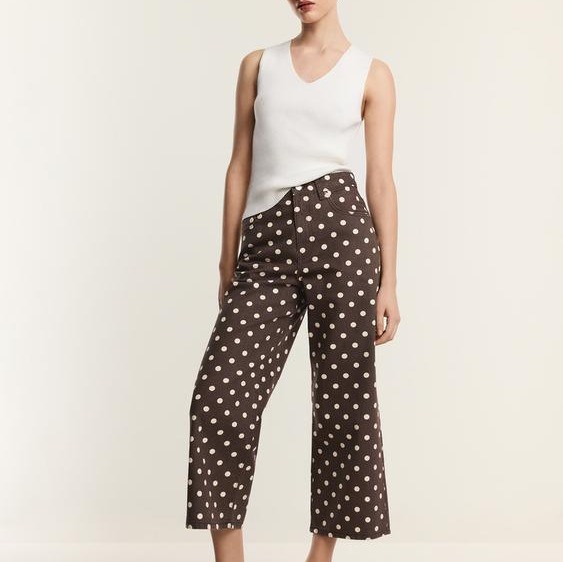 Jeans culotte lunares

