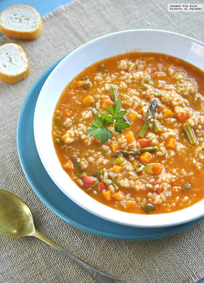 arroz caldoso de verduras