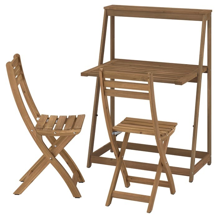 DJUPÖN / ASKHOLMEN
Mesa con 2 sillas plegables, exterior plegable/marrón marrón oscuro