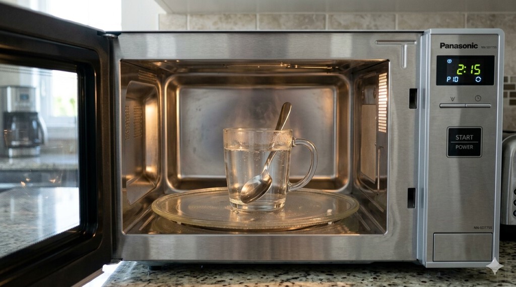 Cucharilla metálica y papel de aluminio en el microondas, sí o no. Esto es lo que pasa si los metes y qué opinan los fabricantes