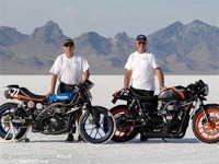 Alan Cathcart bate records con Triumph y Pirelli en Bonnevile