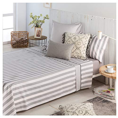 COTTON ARTean Juego sábanas Cama 150 Percal Algodón 180 Hilos 