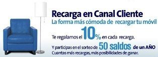 Movistar regala el 10% en cada recarga on line