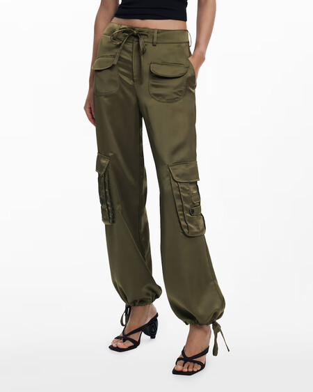 Pantalon Cargo Satinado