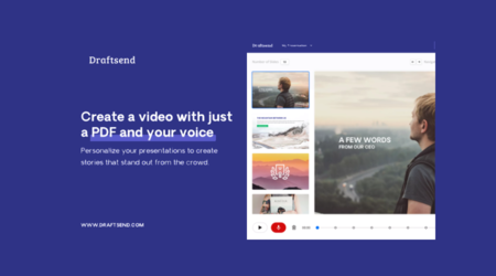 Draftsend te deja crear presentaciones gratuitas en vídeo con solo un PDF y tu voz