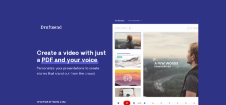 Draftsend te deja crear presentaciones gratuitas en vídeo con solo un PDF y tu voz