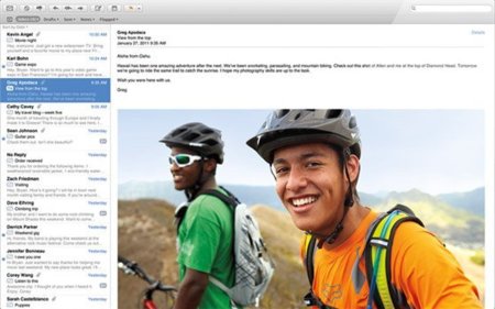 OS X Lion: Mail 5 el correo a pantalla completa