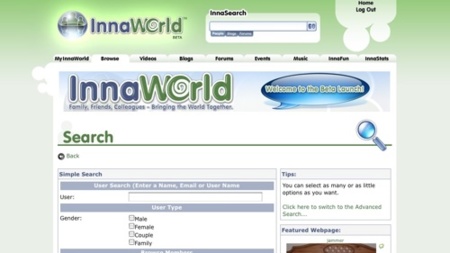 InnaWorld, otra red social tipo MySpace