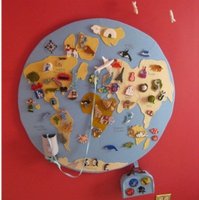 Manualidades divertidas: un mapa del mundo de fieltro