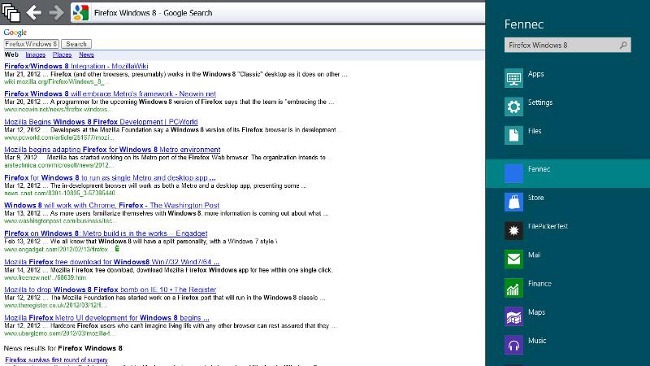 Se muestran las primeras imágenes de la versión Metro de Firefox