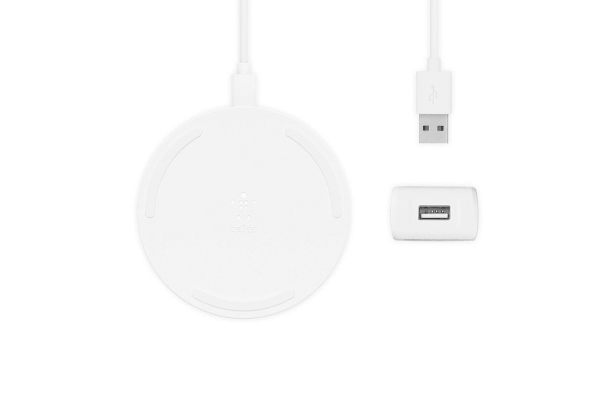Belkin Boost Charge 10W USB ワイヤレス充電ベース + QC 3.0 充電器 ホワイト