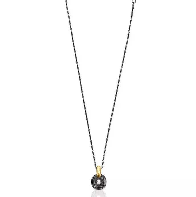 Tous
Collar Oursin con cadena de plata dark silver y medalla con oso