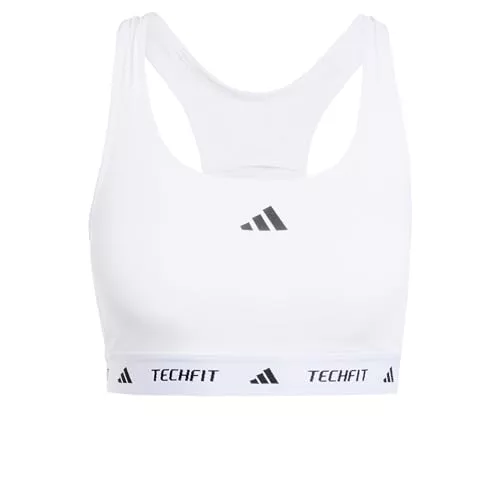 adidas Mujer Techfit Bra, White, XL