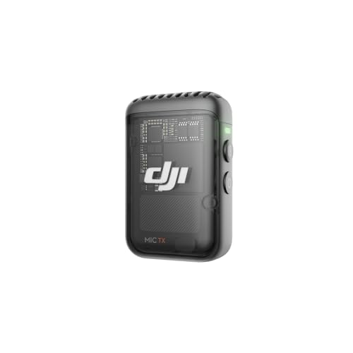 dji Mic 2 Transmisor (Shadow Black), micrófono inalámbrico y lavalier con cancelación de Ruido Inteligente