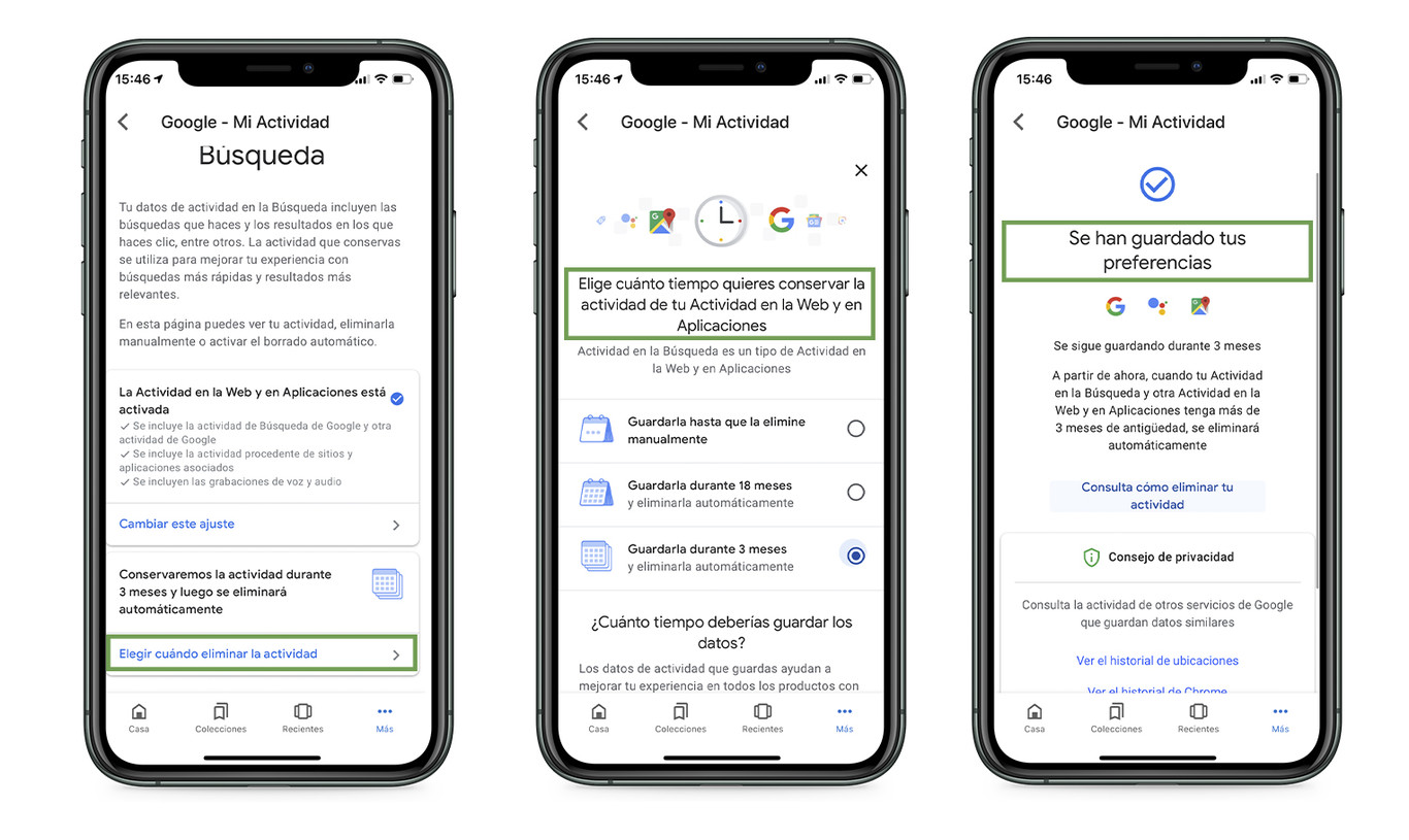 Cómo borrar automáticamente y desde el móvil el historial de actividad ...