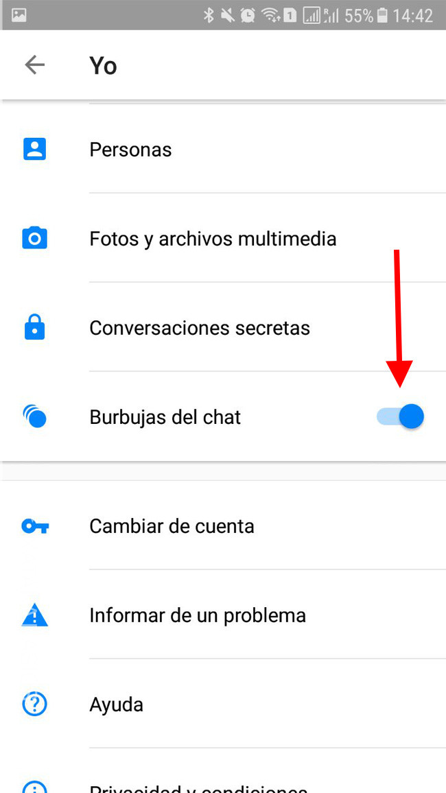 Cómo desactivar las burbujas de chat de Facebook Messenger