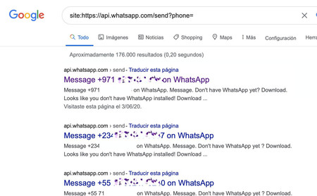 Miles de números de WhatsApp de España y fuera quedan expuestos en Google con una simple búsqueda