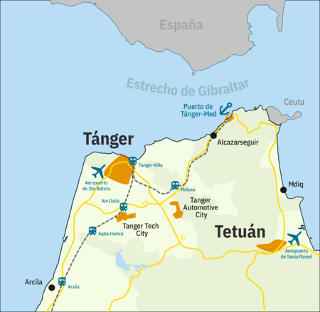 Tanger Industrias Mapa Svg