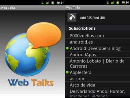 WebTalks te lee tus webs favoritas en Android