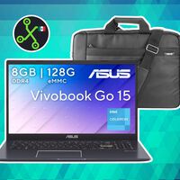 Laptop barata con teclado completo y estuche gratis. Buena opción para regalar