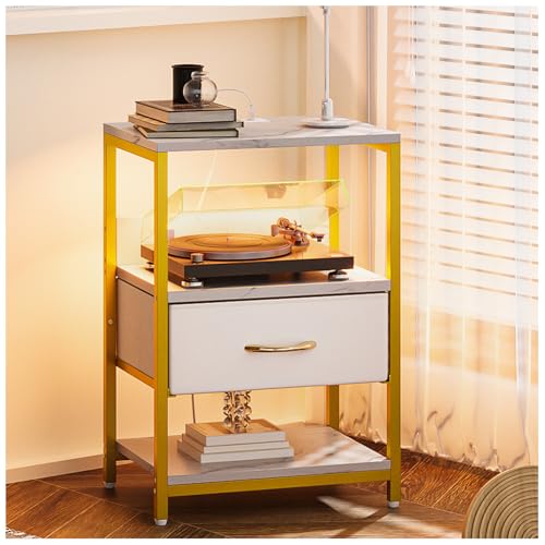 Buró con base de carga y luz LED