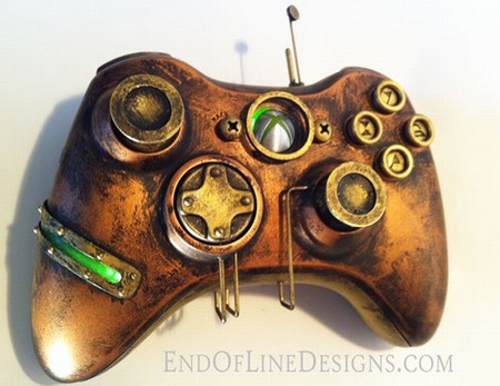 Ojo a este mod: un pad de Xbox 360 estilo steampunk de exquisito diseño