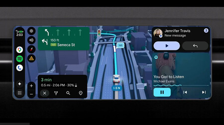 Nueva vista inmersiva 3D de Android Auto