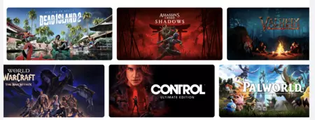 すでに Mac で利用可能になっている、または近々 Mac で利用可能になるゲームの一部