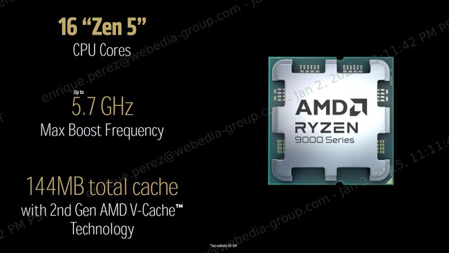 Nuevos AMD Ryzen 9 9950X3D, Ryzen 9 9900X3D y Ryzen 9 9955HX3D
