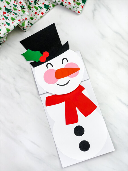 Paper Bag Snowman Craft For Preschool Image