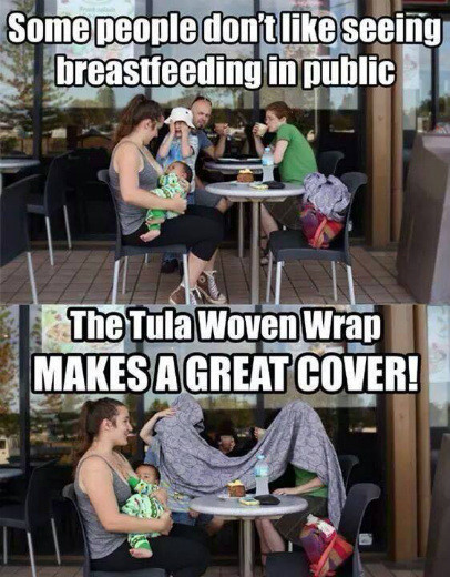 "Tula Woven Wrap": para aquellos que se molestan al ver a una madre amamantando