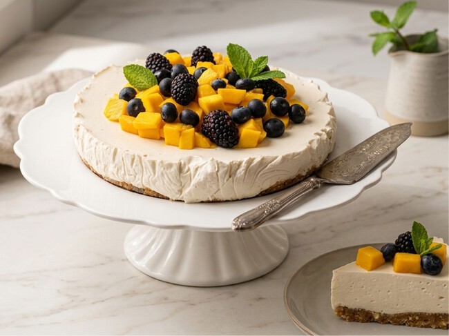 Pay De Queso Cottage Con Mango