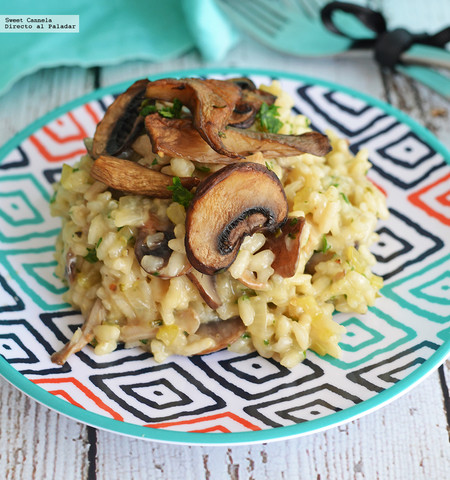 Risotto de hongos. Receta