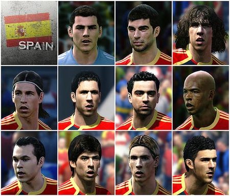 Así luce la selección española en 'PES 2010'