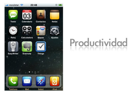 Pantalla iPhone Productividad