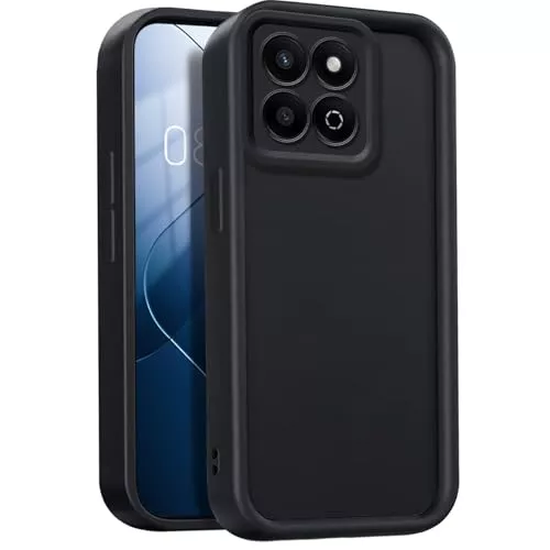GOGME Funda para Huawei Honor 200 Smart, Funda Protectora Completa de Silicona TPU Suave, Carcasa Antipolvo Prueba de Choques - Negro