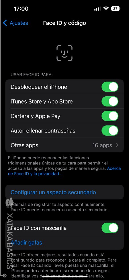 Configura Face Id