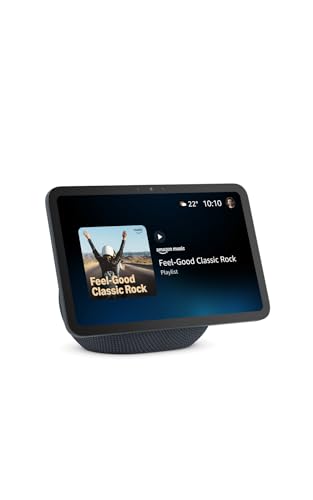 Amazon Echo Show 8 (última generación): pantalla HD de 8,7" con audio espacial (gris grafito), con Acceso Anticipado a Alexa+