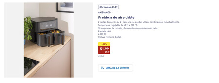 Freidora De Aire Doble Ambiano De Aldi