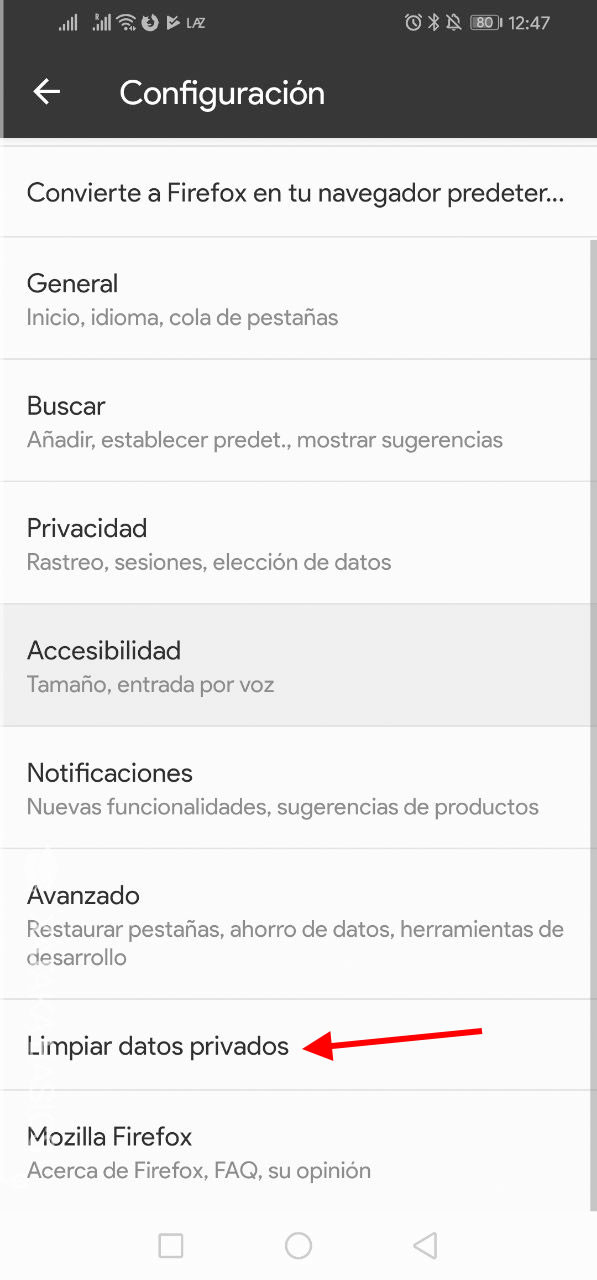 Cómo limpiar cookies en Android en Chrome, Firefox, Edge, Opera y
