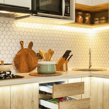 La regla del triángulo: el secreto para que una cocina pequeña sea funcional, práctica y cómoda