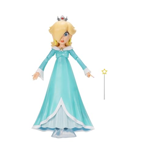JAKKS Pacific Super Mario Galaxy Movie Figura Rosalina 5 Pulgadas con Varita