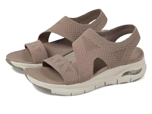 Skechers Cali, Sandalia Mujer,Tejido Moca, 39 EU