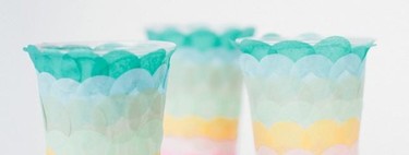 Una divertida idea: decorar vasos con confeti para fiestas infantiles 