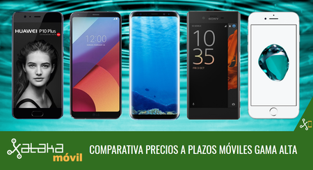 Estos son los mejores precios a plazos para el Galaxy S8, LG G6, Huawei P10, iPhone 7 y otros gama alta