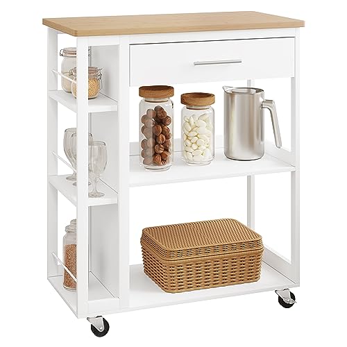 WOLTU Carrito Cocina de 3 Estantes y 1 Cajon Grande
