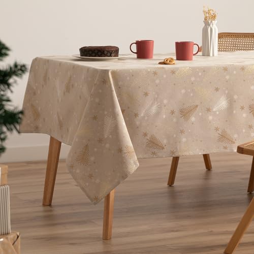 GAMUSI Mantel Navidad Jacquard 