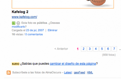Flickr ahora provee geoFeed y KML