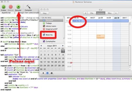 Truco: Añade un calendario con el número de semana a iCal