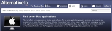 AlternativeTo, busca alternativas a tus aplicaciones de Mac OS X